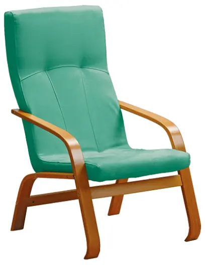 RO - 09 křeslo čalouněné koženkou Oto, dřevěné OTO T 4 - koženka tyrkysová